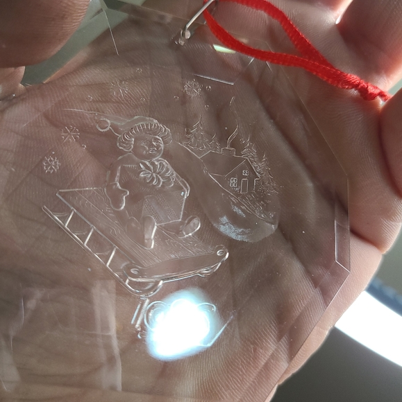 10 Vintage Amsun Santa Christmas Ornament Acrylic 1977 - 1979.Great condition Ornaments